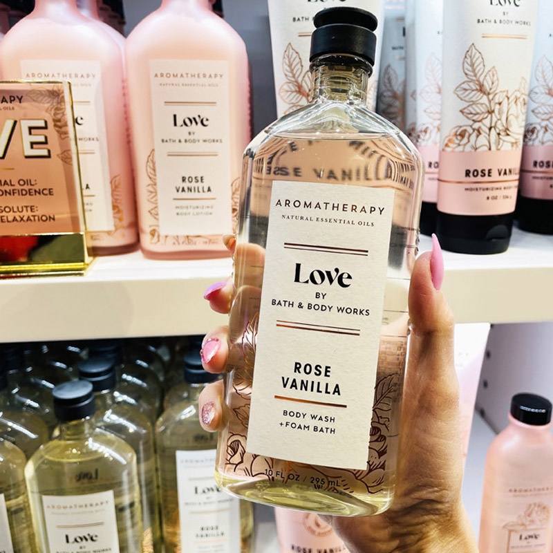 💓Tắm thư giãn toàn thân thư giãn Love Rose Vanilla  - Bath & Body Works 💓