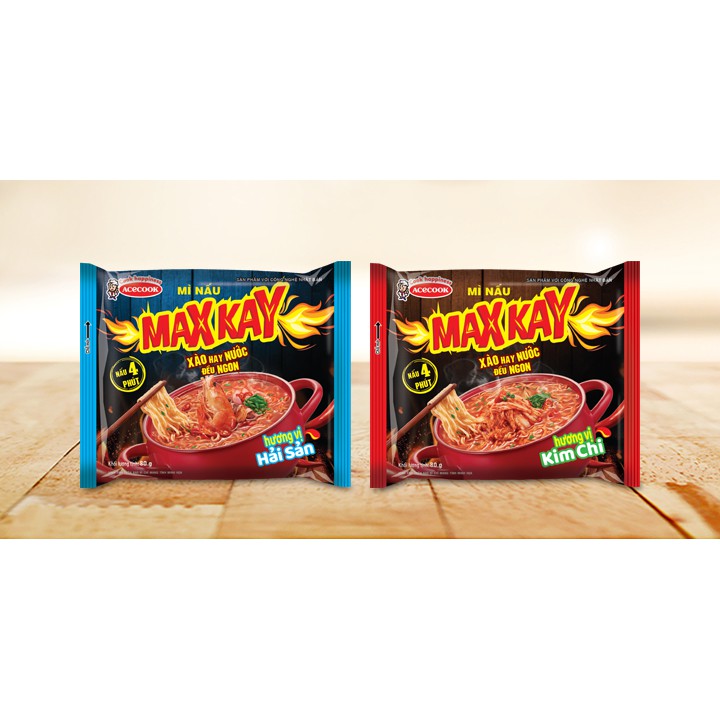 Mì cay, mì nấu Max Kay Acecook hương vị hải sản/ kim chi | BigBuy360 - bigbuy360.vn