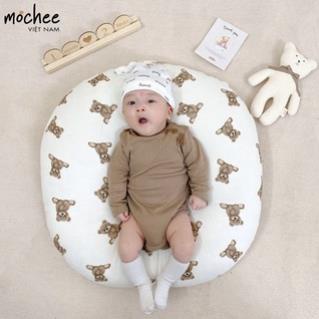 [CHÍNH HÃNG 100%] Gối Chống Trào Ngược MUSLIN Mochee An Toàn Cho Bé