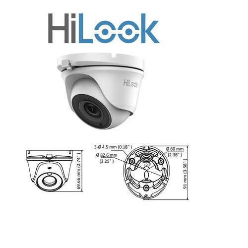 [Mã 154ELSALE2 giảm 7% đơn 300K] Camera Dome HD-TVI hồng ngoại 2.0 Megapixel HILOOK THC-T120-M - Hàng chính hãng