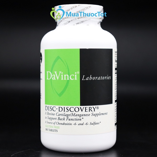 Davinci DISC DISCOVERY Hỗ Trợ Thoát Vị Đĩa Đệm Thoái Hóa Cột Sống 180 viên
