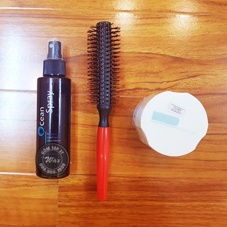 (Chính hãng + Freeship) COMBO SÁP VUỐT TÓC COLONNA + PRESTYLING OCEAN SPRAY + LƯỢC TRÒN