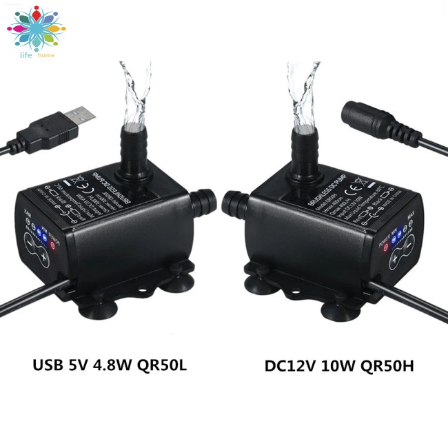 Máy bơm nước không chổi than 4 chế độ DC12V USB 5V