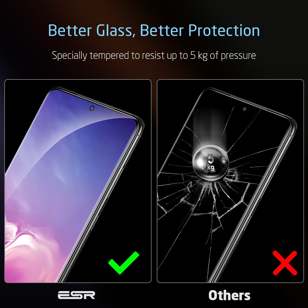 Esr Bộ 2 Kính Cường Lực Bảo Vệ Toàn Màn Hình Cho Samsung Galaxy S20 Plus S20 Ultra
