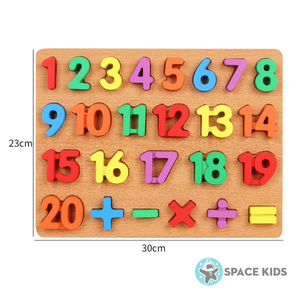 Đồ chơi gỗ cho bé Bảng chữ cái tiếng việt bằng gỗ cho trẻ em học chữ cái Space Kids