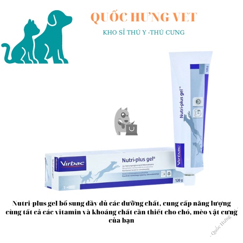 1 hộp Nutri plus Gel - dinh dưỡng cao cấp cho chó mèo yếu và còi cọc-Quốc Hưng vet