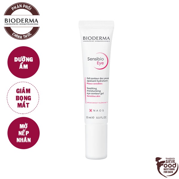 Gel Dưỡng Ẩm, Giảm Bọng Mắt Bioderma Sensibio Eye 15ml