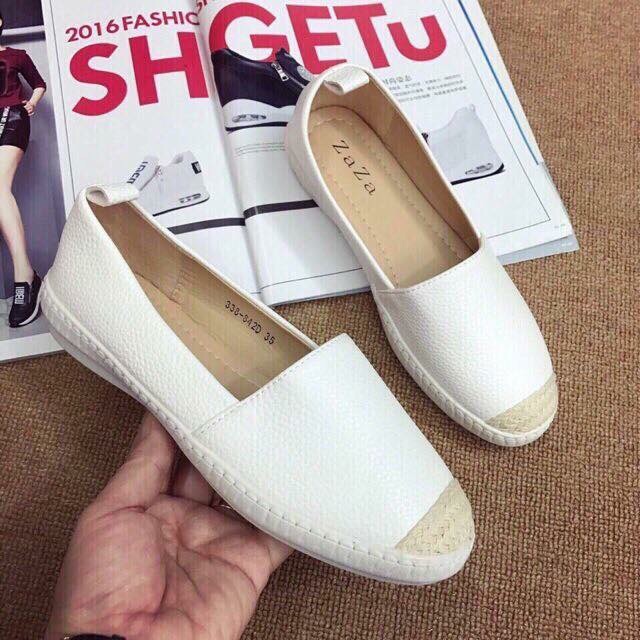 FREE SHIP 99k [Shopee trợ giá sock] Giày slip on Zra da trơn siêu đẹp đế mềm dẻo dễ đi phù hợp vói mọi lứa tuổi