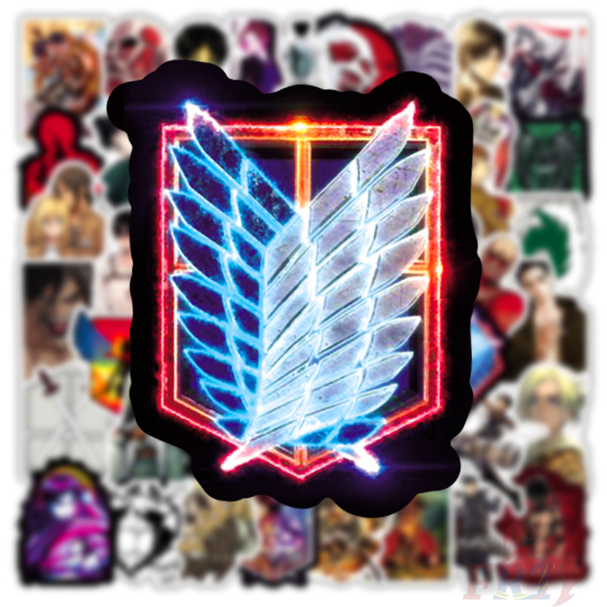 Bộ 50 Nhãn Dán Hình Anime Attack On Titan Series 07 Ấn Tượng