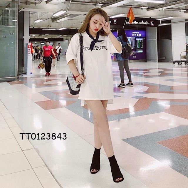 Áo thun nữ cổ nơ form rộng (CÓ ẢNH THẬT)