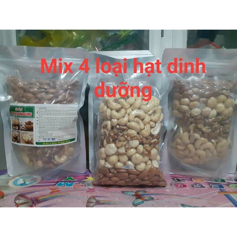 Mix 4 loại hạt ngon macca, óc chó,hạnh nhân, hạt điều hàng ngon chuẩn 1kg