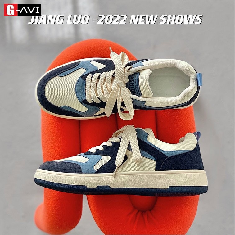 Giày sneaker nam chất vải cao cấp kết hợp da lộn phong cách trẻ trung năng động size 39-44 AVI - A18