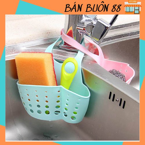 Giỏ nhựa dẻo đựng đồ ở bồn rửa bát, giỏ treo đựng đồ đa năng -kholinhkien