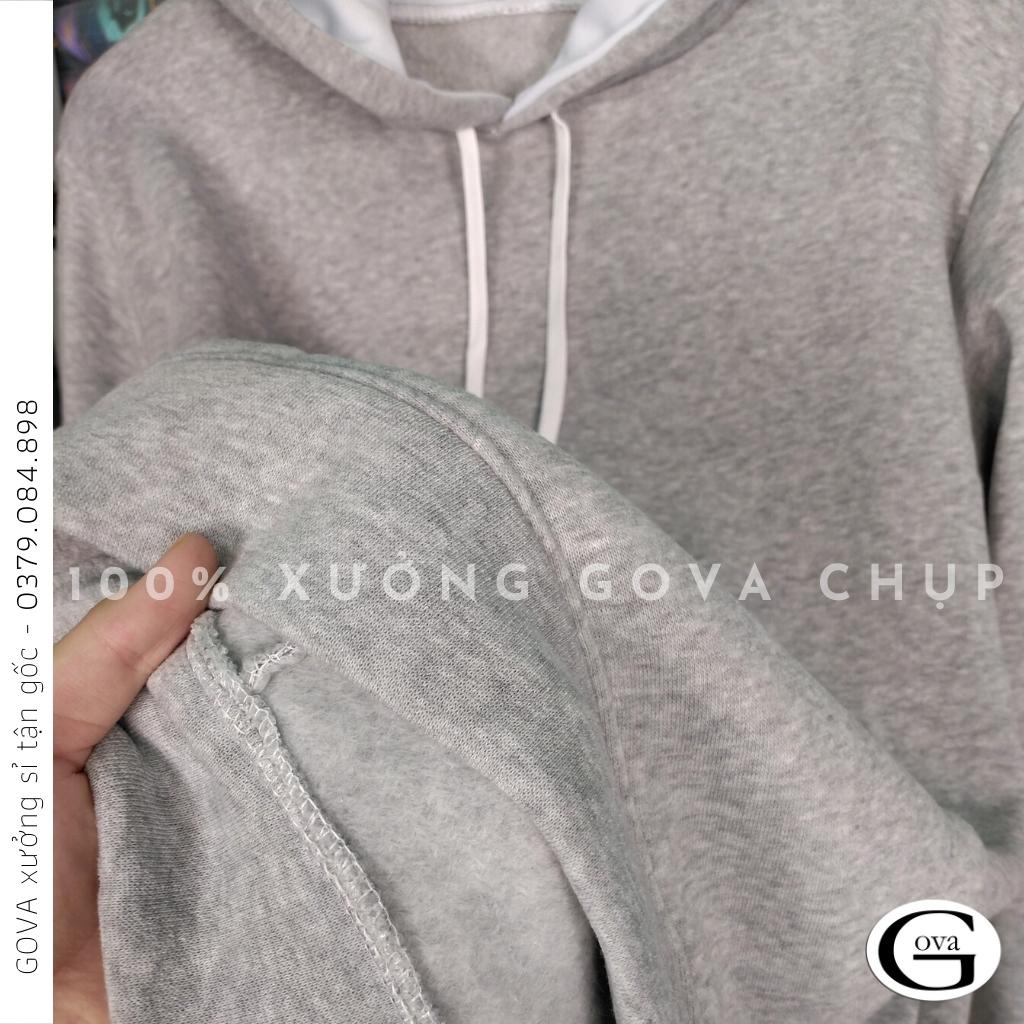 Áo Hoodie Trơn BASIC 2022 Chất NỈ Ngoại PE Form Rộng Nam Nữ GOVA Mẫu Hot vừa về XƯỞNG SỈ GOVA