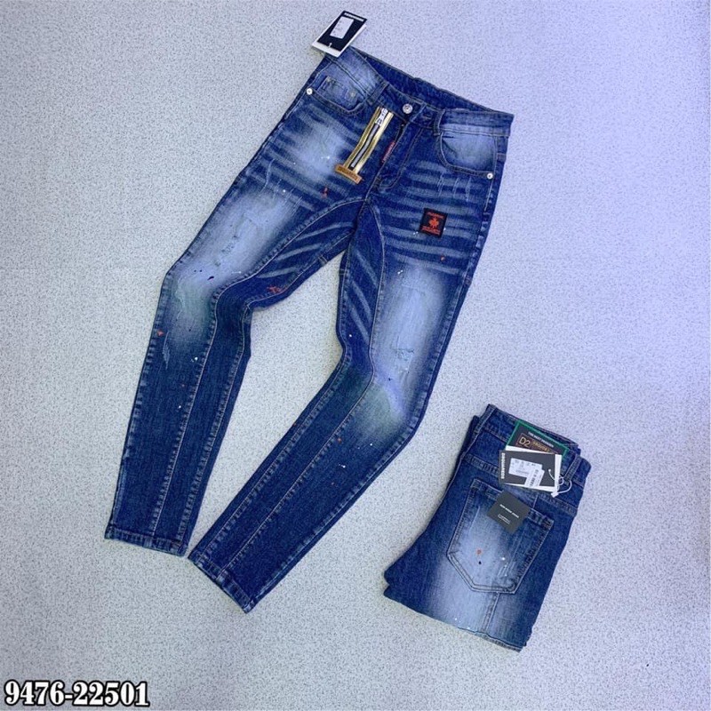 Quần DSQ2 khoá lệch vàng thêu mác logo | BigBuy360 - bigbuy360.vn