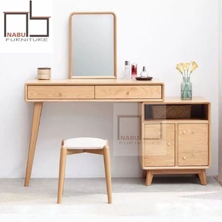 BÀN CÁCH ĐIỆU CÓ KỆ MÀU GỖ (CHƯA BAO GỒM GƯƠNG)