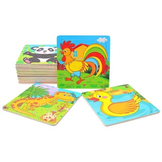 Đồ Chơi Gỗ,Tranh Xếp Hình, Tranh Ghép Gỗ 16 Miếng Nhiều Chủ Đề Cho Bé Lắp Ghép