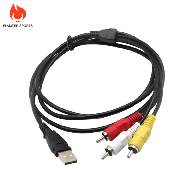 Cáp Chuyển Đổi 1.5m Usb Male Sang 3 Rca Av Audio Video Cable Cho Tv Hdtv Dvd 1080p