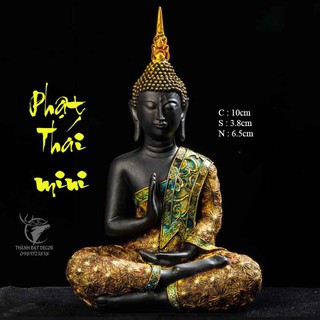 Tượng Phật Thái Ngồi Thiền Size 10cm, Tượng Phong Thủy Trang Trí Xe, Trang Trí Tiểu Cảnh