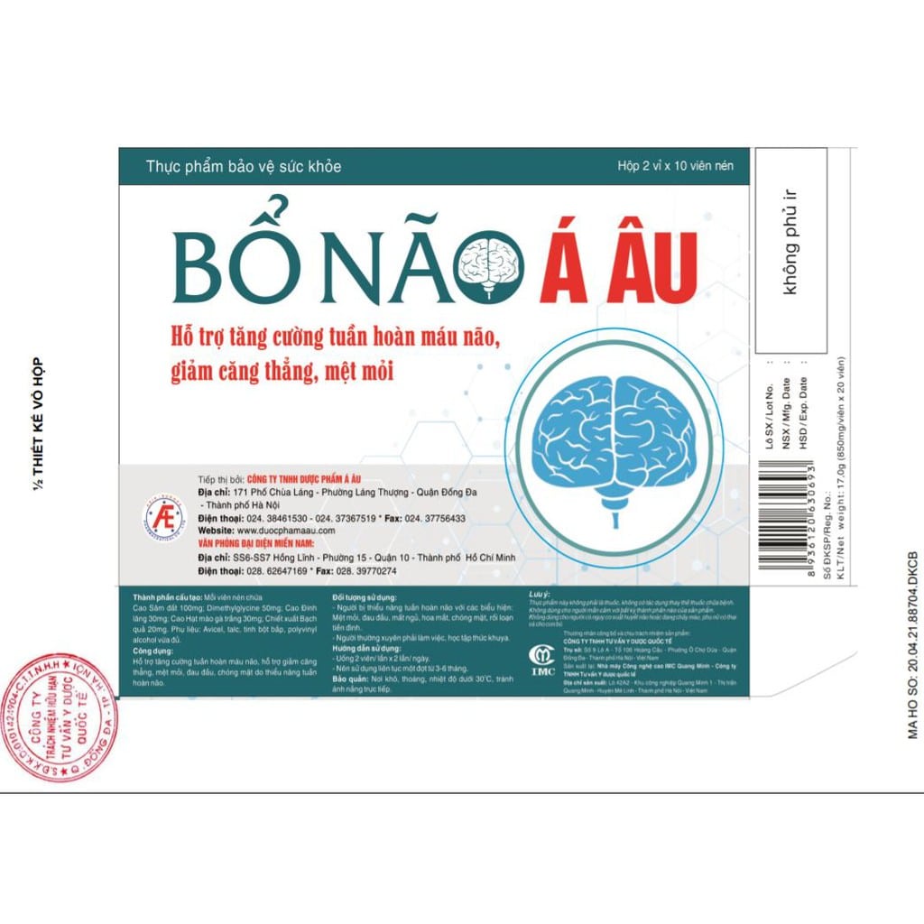 Bổ não á âu - hỗ trợ tăng cường tuần hoàn máu não, giảm căng thẳng - ảnh sản phẩm 2