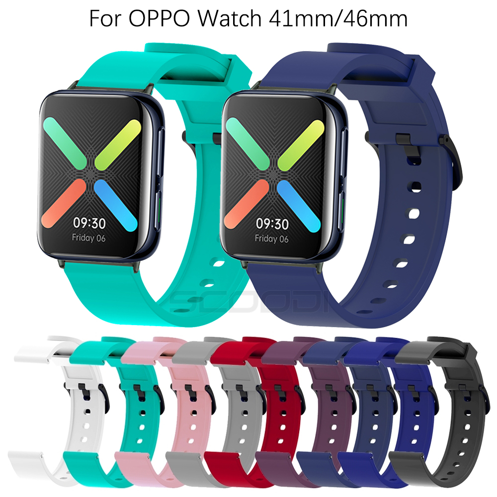 Dây silicon đeo đồng hồ thay thế cho đồng hồ thông minh Oppo 41mm 46mm