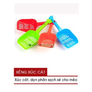 Xẻng nhựa hốt phân mèo - xẻng xúc cát mèo