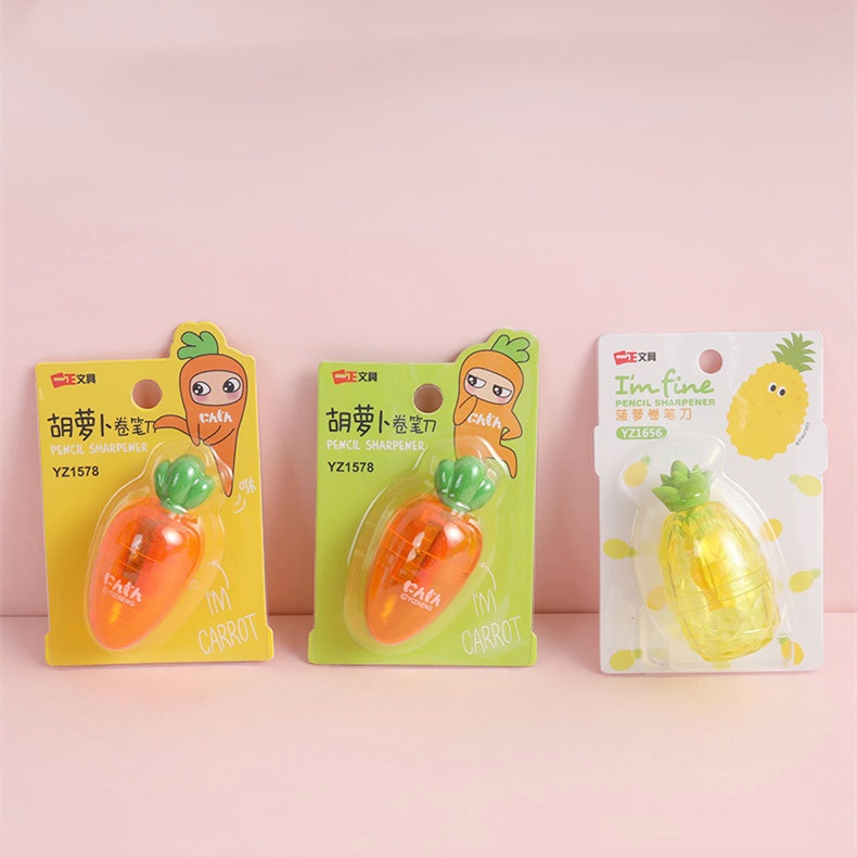 Gọt bút chì hình cà rốt/quả dứa mini dễ thương