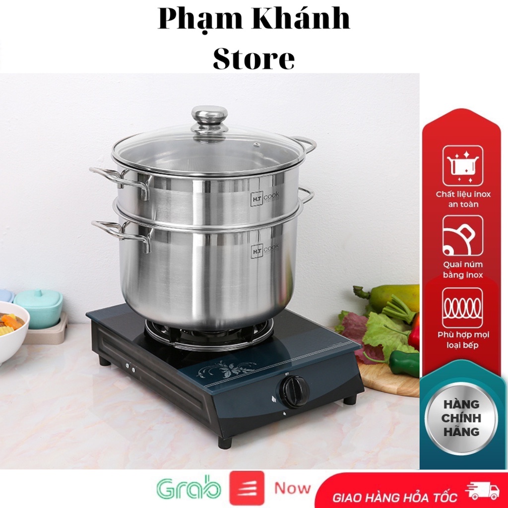 Bộ Nồi Xửng Hấp 1 Đáy Dùng Được Cho Bếp Điện Từ