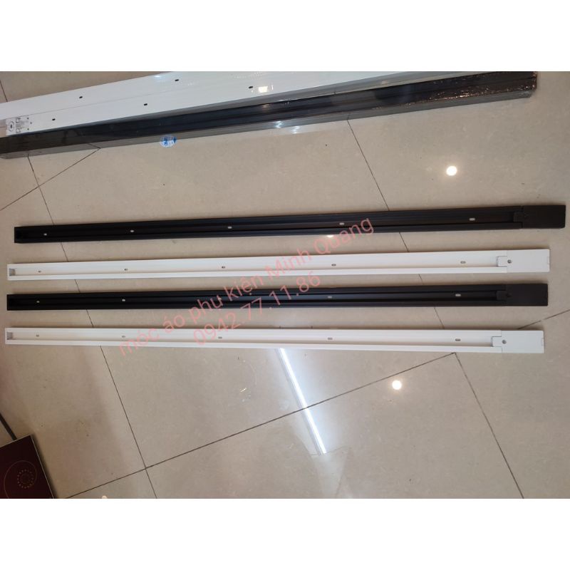 thanh ray lắp đèn rọi trần-thanh ray hai màu đen trắng lắp đèn rọi thông minh