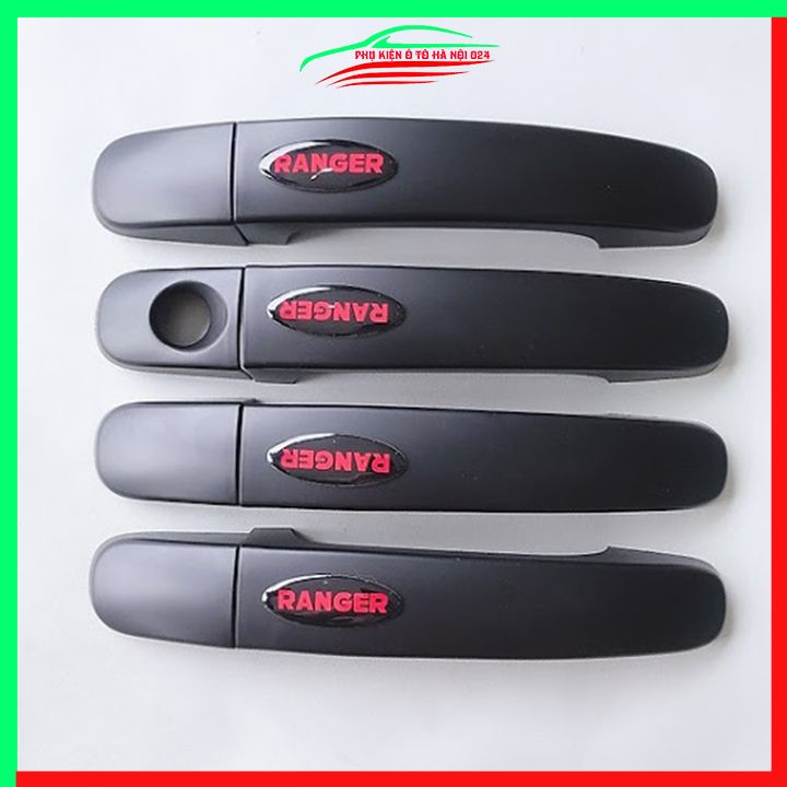 Ốp tay hõm nhựa đen Ranger 2016-2021 sáng bóng chống trầy bảo vệ cửa xe ô tô