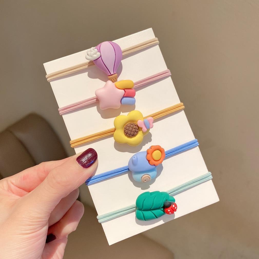 Dây Cột Tóc Cao Su Kiểu Hoạt Hình Dễ Thương Cho Nữ