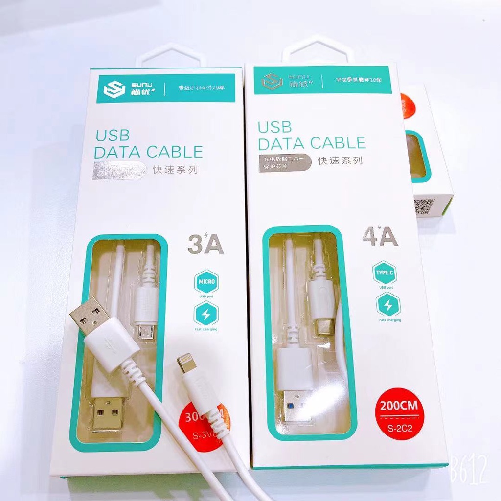 Dây Sạc Samsung, Oppo, Xiaomi, iPhone,Cáp Sạc Cổng Micro USB Type C Thiết Kế Cho Điện Thoại Android Có Hộp 2m/3m