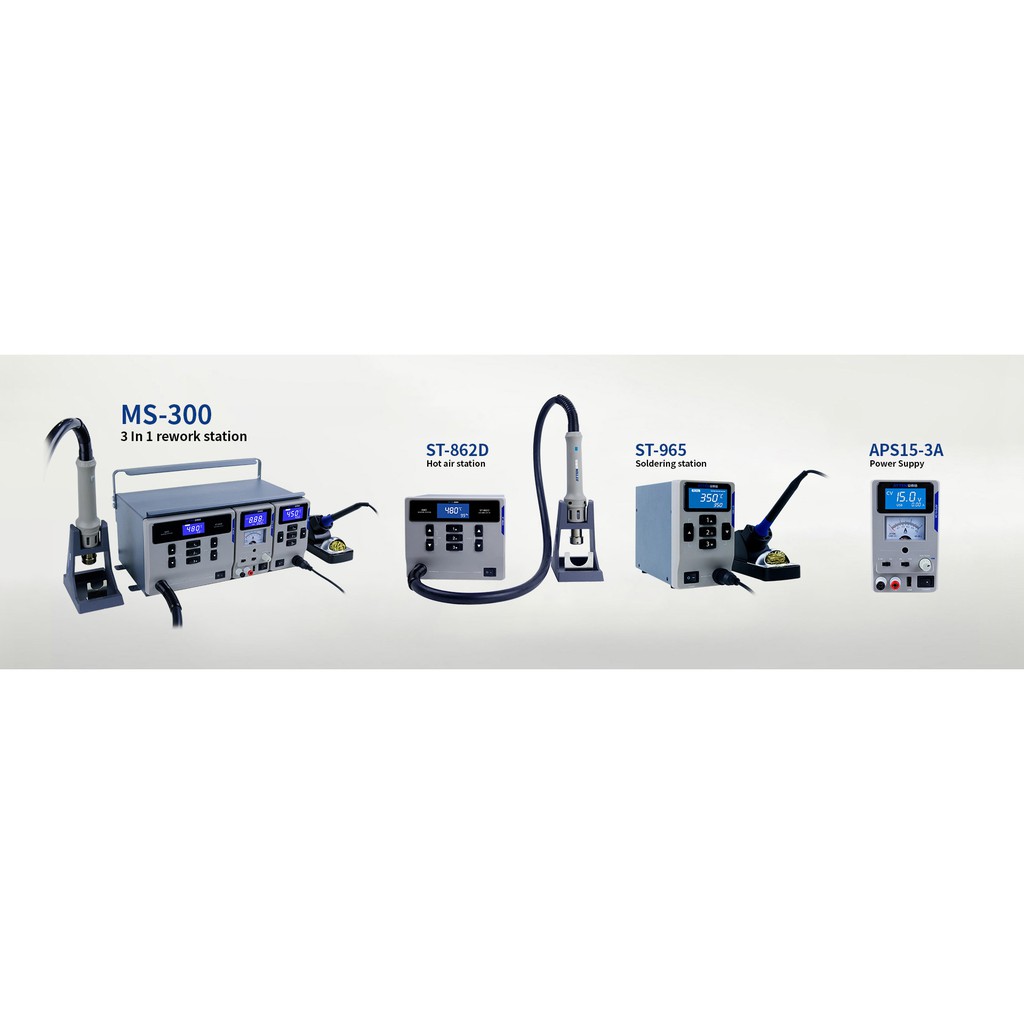 Bộ 3in1 Khò-Hàn-Cấp nguồn MS300 chính hãng ATTEN