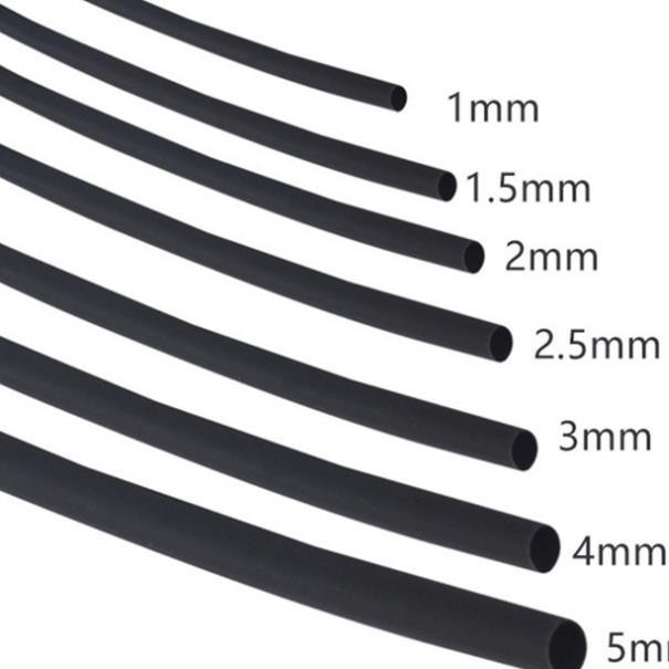 Gen Co Nhiệt Dài Các Kích Cỡ Cắt Lẻ🍀Gen Bảo Vệ Thiết Bị Điện Màu Đen 1MM 2MM 3MM...25MM