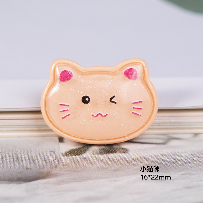 Hoạt Hình Phụ Kiện Trang Trí Ốp Điện Thoại Trong Suốt Hình Thỏ / Ếch / Mặt Cười Lấp Lánh Diy