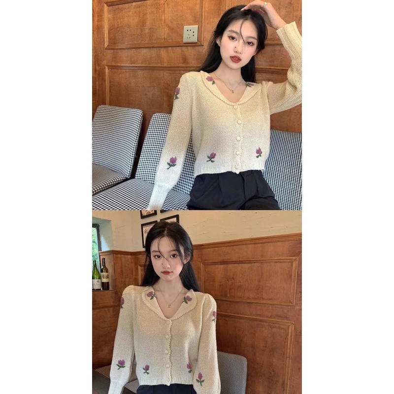 Áo Sweater Dệt Kim Mỏng Dáng Rộng Thời Trang Mùa Thu Phong Cách Hàn Quốc Mới