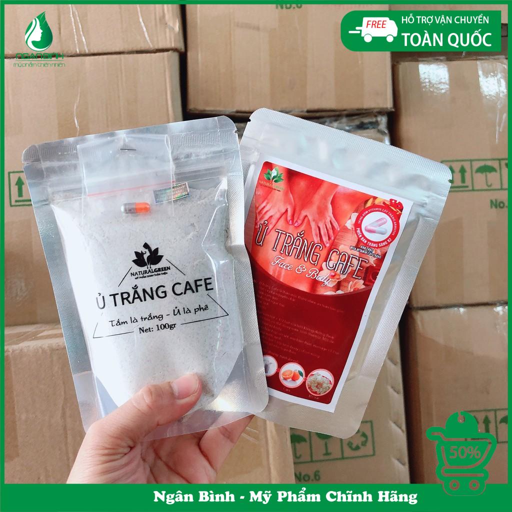 (100gr) Ủ Trắng Cafe Thảo Dược, Bột Tắm Trắng Cafe, Dùng cả Mặt + Body (Toàn thân) Trắng da, tẩy da chết, hết nám sạm da