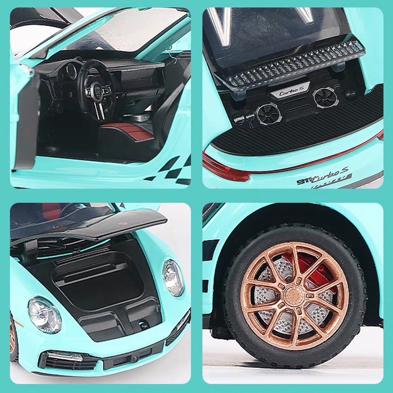 Mô Hình Xe Hơi Porsche 911 Turbo S Tỉ Lệ 1: 32 Bằng Hợp Kim Có Đèn Và Nhạc Cho Bé Trai