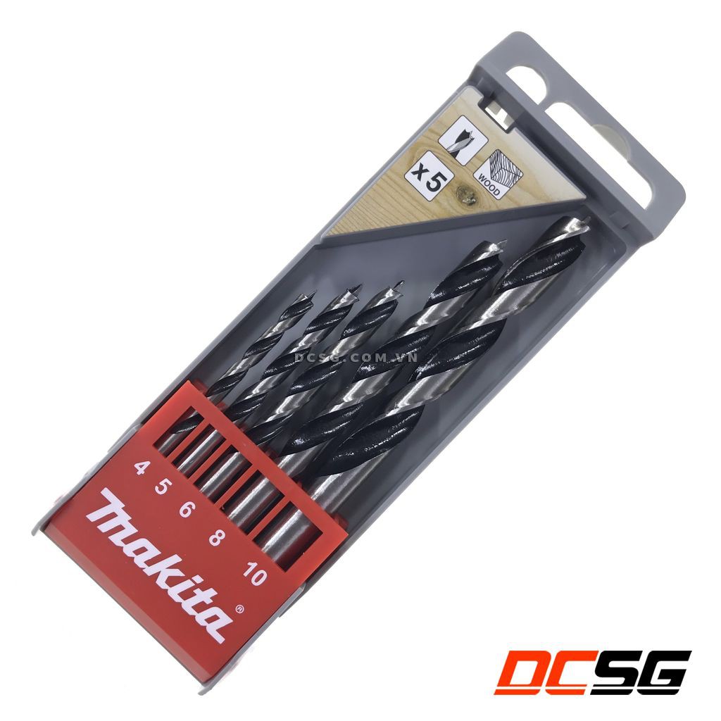 Bộ mũi khoan gỗ chân tròn 05 cái Makita D-57211| DCSG