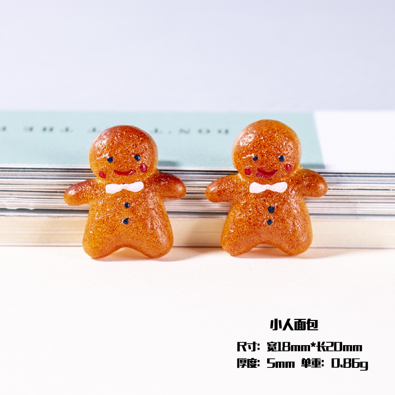 Set 10 phụ kiện hình bánh mì bánh quy dành cho trang trí điện thoại DIY