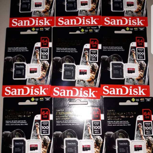 Micro Sd Sandisk Extreme Pro 64gb 100mbps Uhs-1 A1
