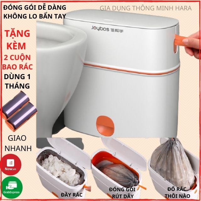 Thùng Rác Nhà Vệ Sinh, Thùng Rác Thông Minh Tự Động Đóng Gói Joybos 12L,Thùng Rác Nhựa, Dùng cho nhà bếp, nhà tắm