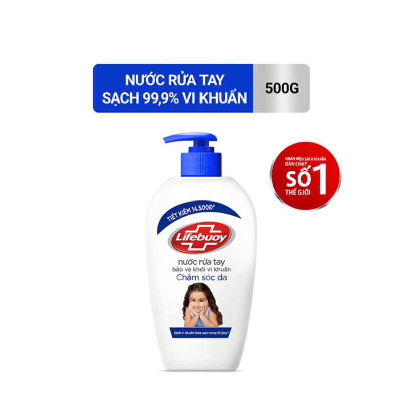 Nước rửa tay chăm sóc da tay  lifebuoy 500g