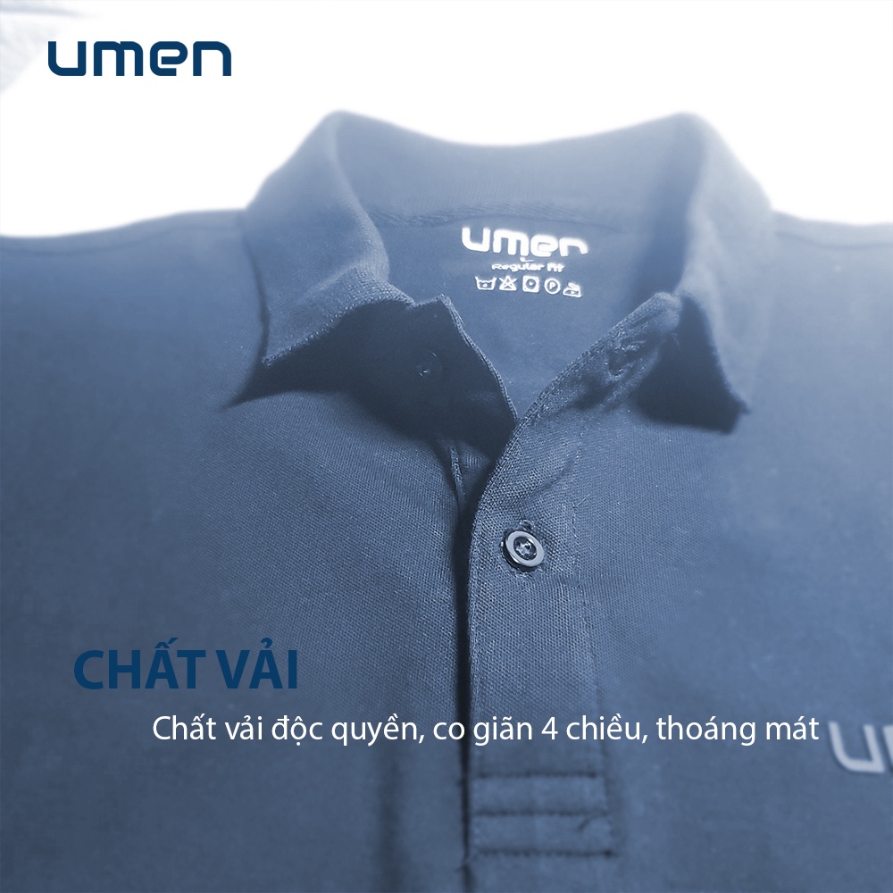 Áo thun Polo nam vải cotton cá sấu co giãn 4 chiều, xuất xịn chuẩn size - UMEN | BigBuy360 - bigbuy360.vn