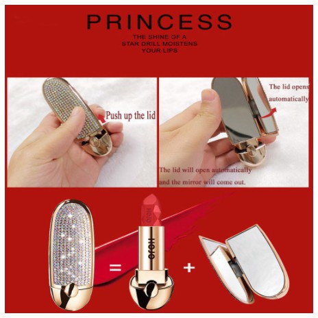 Son Sáp Hojo Princess Phi Thuyền thiết kế vỏ tráng gương đính đá lấp lánh thời trang S13 - VHT SHOP