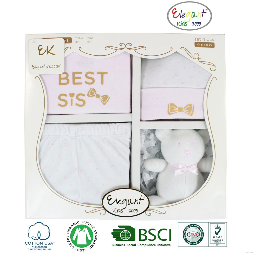 Set quà tặng sơ sinh cao cấp 4 chi tiết - Lovekids