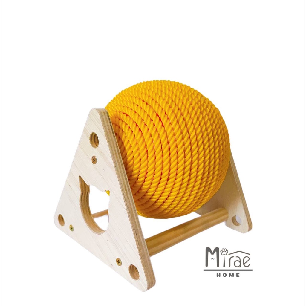 Đồ chơi cào móng hình bóng xoay tròn, bàn cào móng cho mèo bằng gỗ Plywood chất lượng cao CM03 Mirae Home
