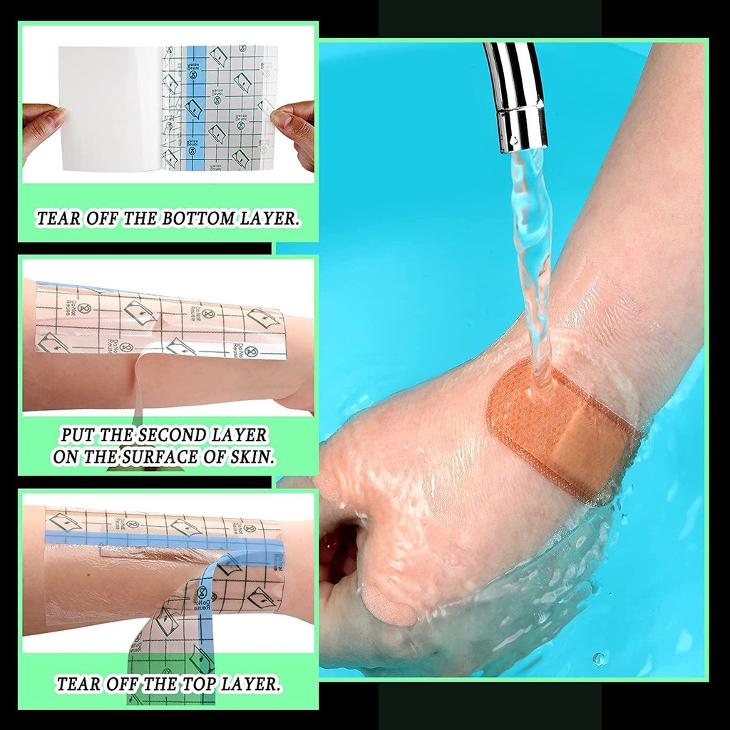 DIACHAVN Set 100 Băng Dính Trong Suốt Dùng Xăm Hình Tiện Dụng