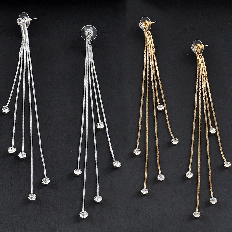 Khuyên tai dáng dài nhiều lớp thời trang nữ sang trọng