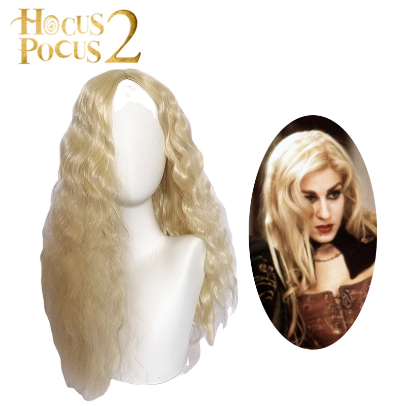Sarah Sanderson Cosplay Wig Hocus Pocus 2 Curly Hair Halloween Carnival Cos Prop